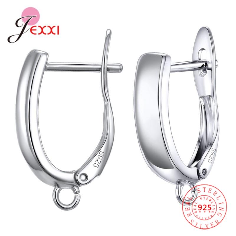 Прямая доставка, серьги из стерлингового серебра 925 пробы, фурнитура для DIY ювелирных аксессуаров, высокое качество, ювелирные изделия для женщин и девочек, компонент