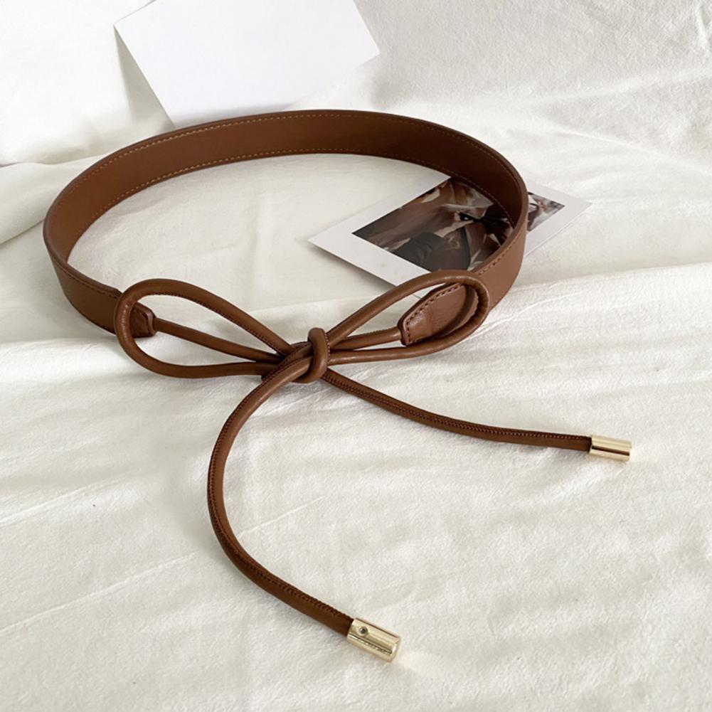 Cinturón de mujer resistente al desgaste, cinturón ajustable de piel sintética con cordones para mujer, suéter, vestido, abrigo estrecho para decoración