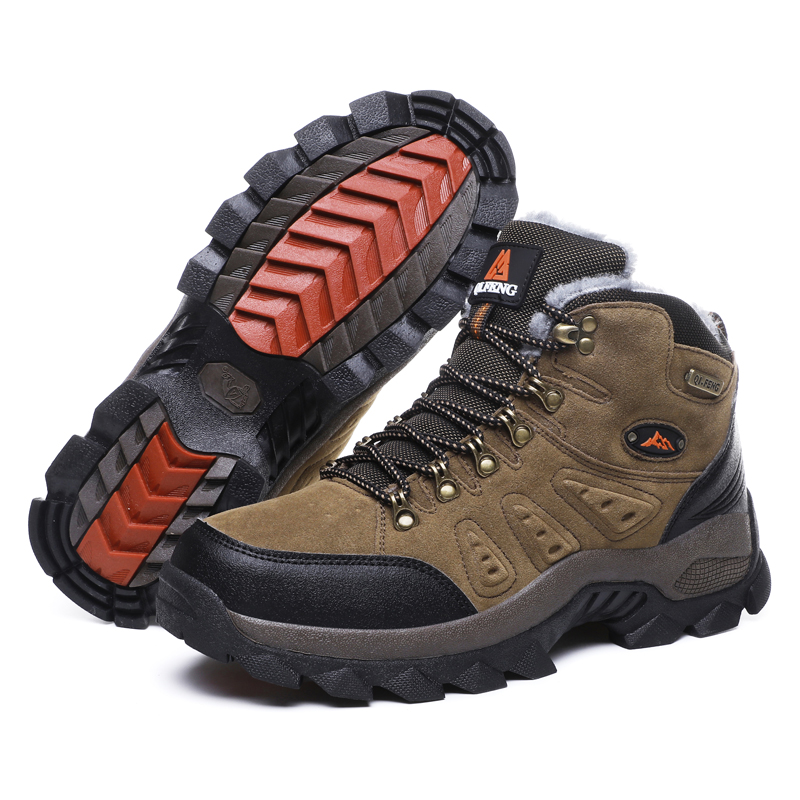 Große Größe 48, Wanderstiefel für Herren, Sommer, Winter, Outdoor, warmes Fell, rutschfest, modisch, Damenschuhe, Jungen, Outdoor, Arbeit, Stiefeletten, Herbst