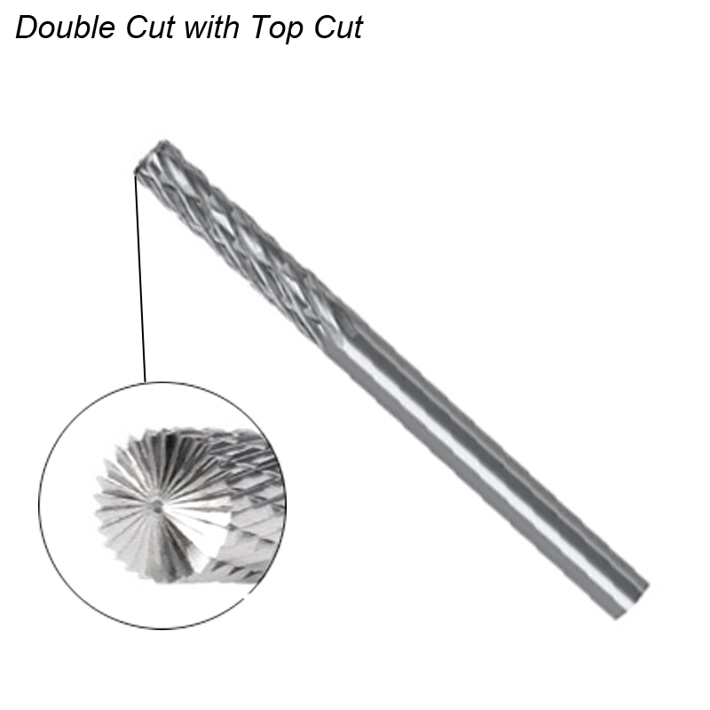 3mm 1/8 ยาว Shank วาดคาร์ไบด์ Burs สําหรับ Dremel เครื่องมือเครื่องตัด Burr เพชรตัดโรตารี่ 38 มม.ถึง 100 มม.ความยาวโลหะไม้