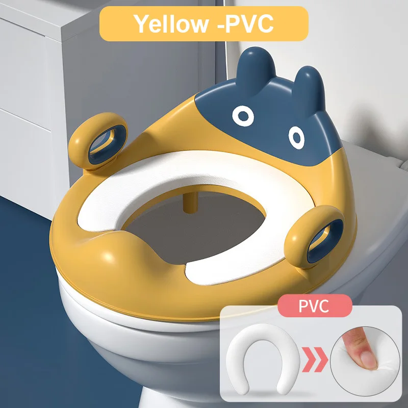 Asiento para orinal de bebé de conejito para niños, asiento seguro para orinal con reposabrazos para niñas y niños, cojín para orinal infantil para entrenamiento de inodoro
