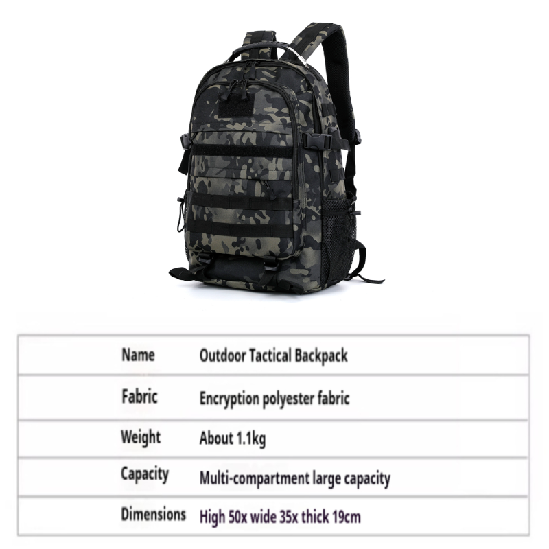 Mochila de caminhada de grande capacidade – Vários compartimentos para aventuras ao ar livre, camping e viagens, mochila de viagem