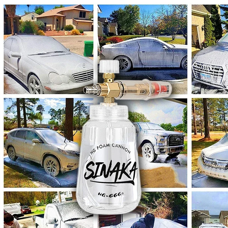 Snow Foam Lance Foamer Cannon Gun Soap Foam Generator High Pressure Car Washer Accessories for Karcher Nilfisk Parkside WAP