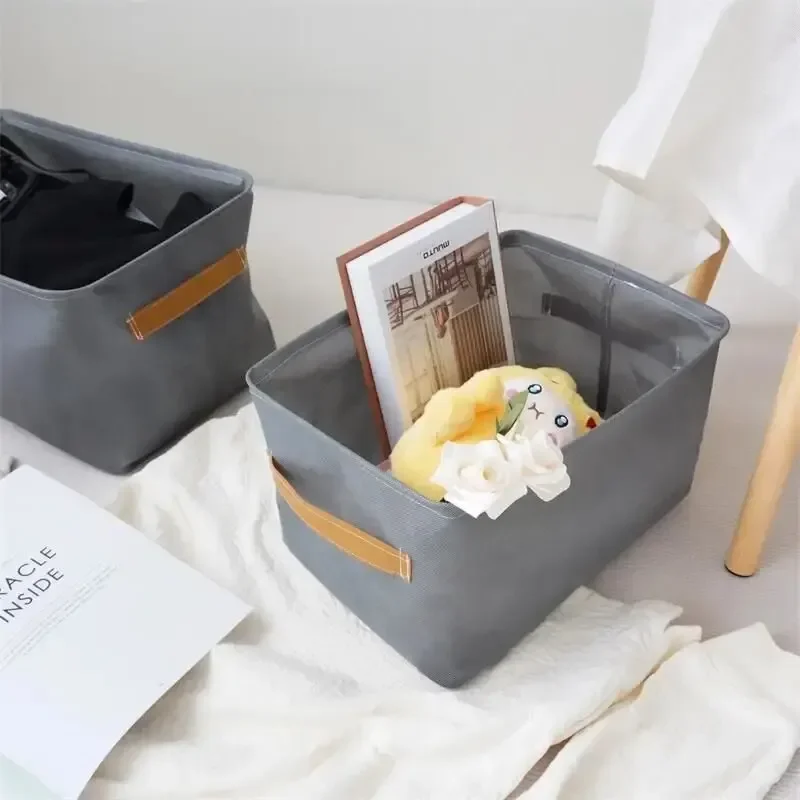 1pc Foldable Clothes and Miscellaneous Items Storage Box with Steel Frame Wardrobe Organization and Storage