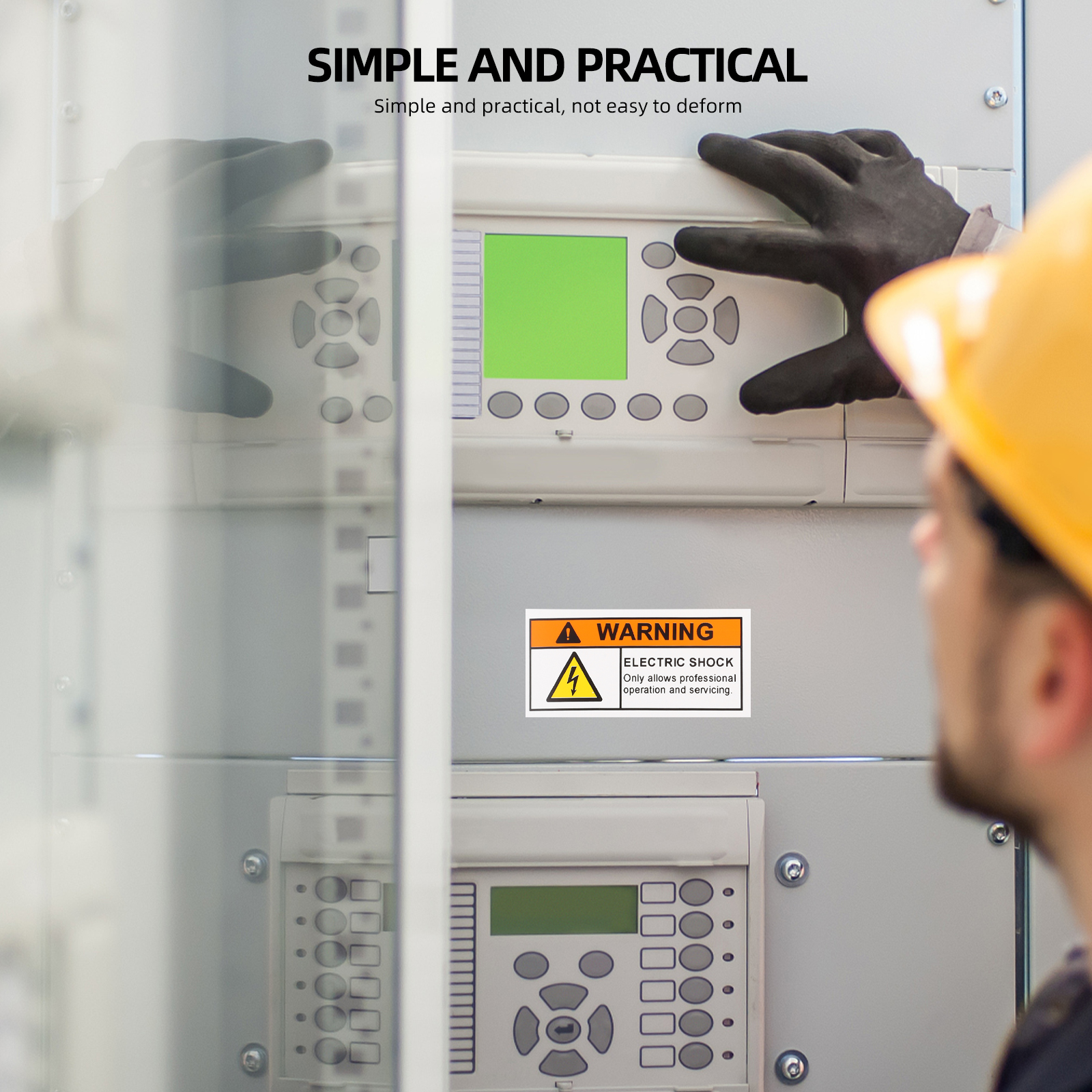 自己粘着性の電気ショックサイン,PVC,電気製品,4個