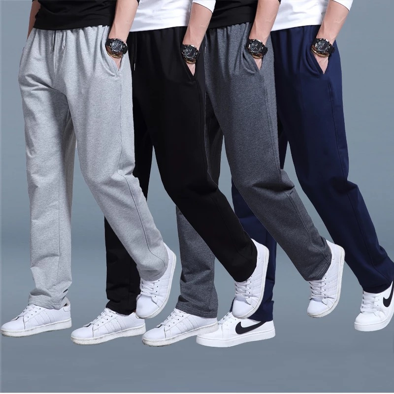 2024 nuevos pantalones de chándal de estilo coreano, pantalones deportivos para hombres, pantalones para correr, pantalones de chándal informales sueltos para primavera y verano, pantalones rectos para correr para hombres