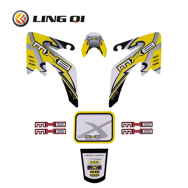 Xe Máy Miếng Dán Decal Cho CRF 50cc Hố Bụi Bẩn Đua Xe Đạp Kohis Crf50 Paster Xanh Đỏ Vàng Xanh