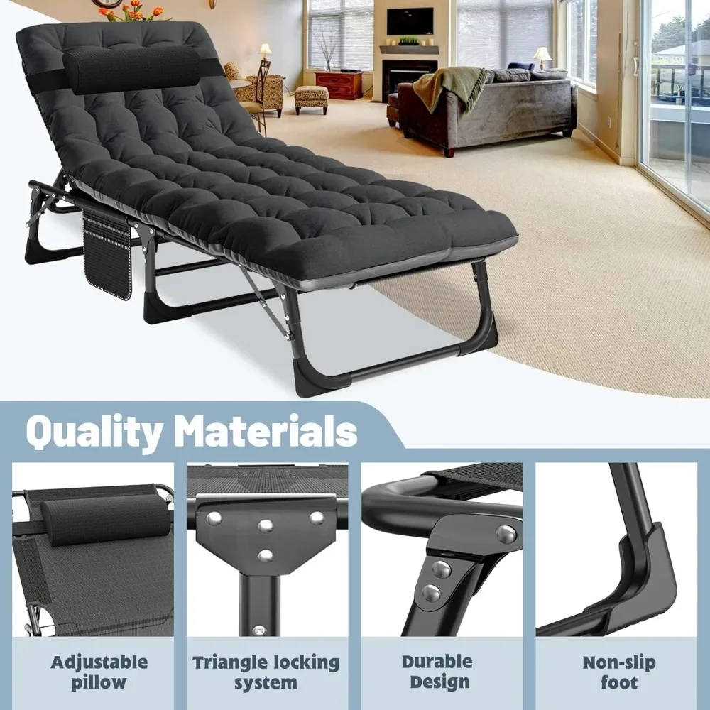 Folding Bed with Mattress, Cot Size Foldable Guest Beds, Hideaway Cot for Adults, Portable Fold up Bed with Adjustable Positions
