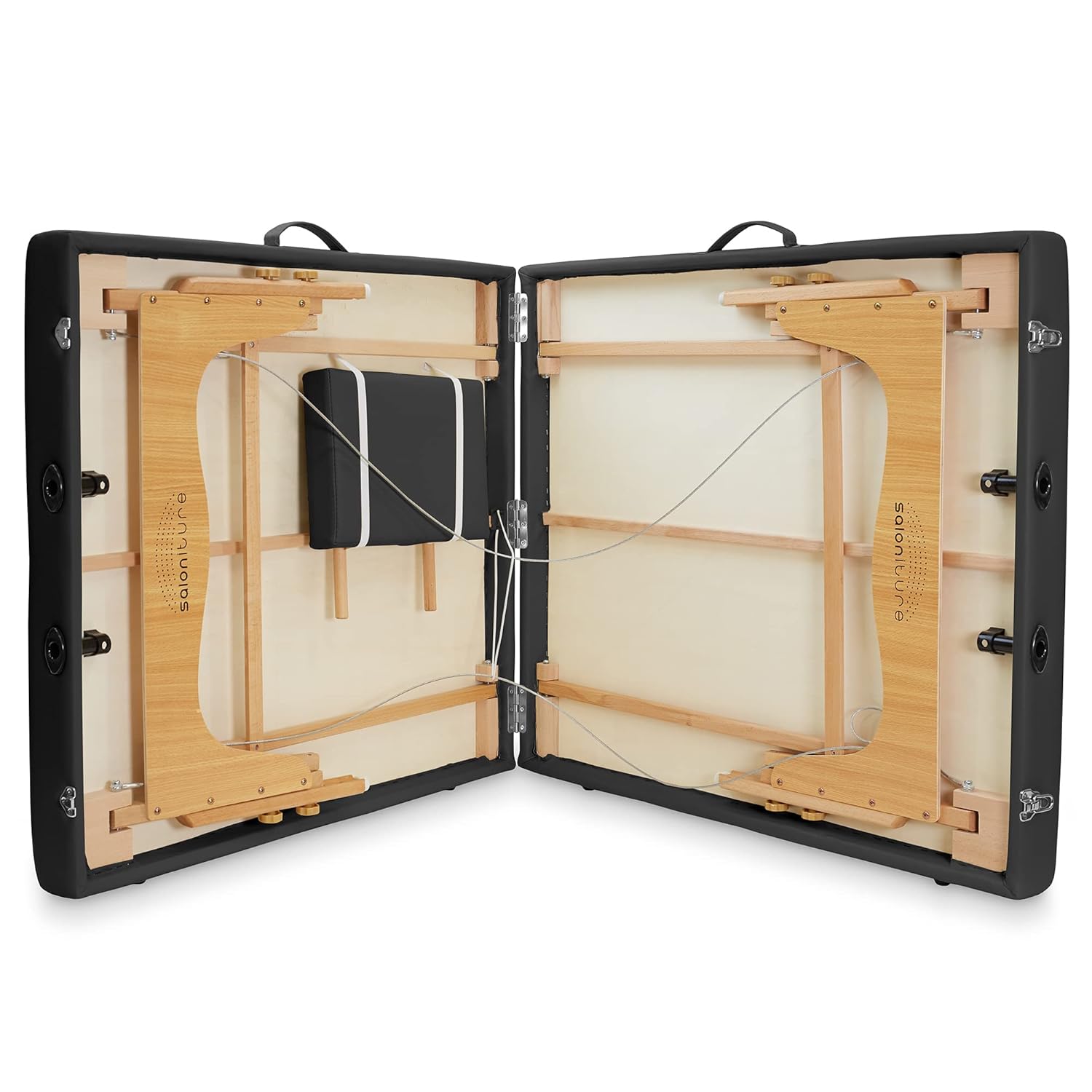 Portable Physical Therapy Massage Table - Low to Ground Stretching Treatment Mat Platform - Black