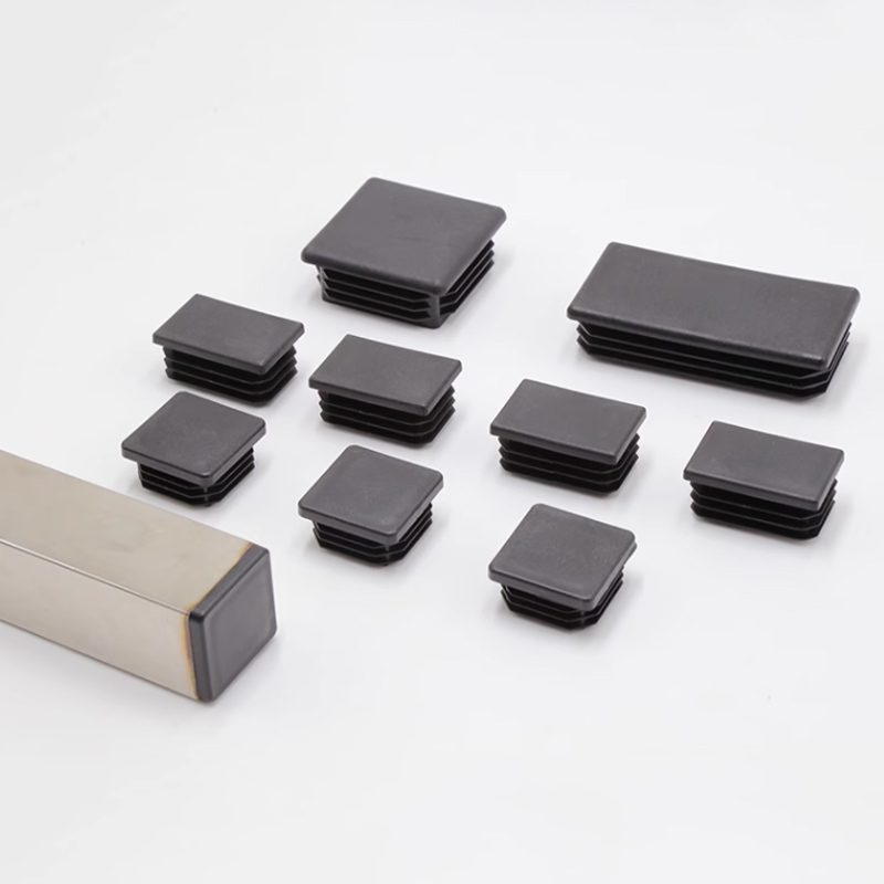 Black Plastic Square Tube Pipe Plug Blanking End Caps Furniture Leg Inserts Plugs Table Chair Feet Pad