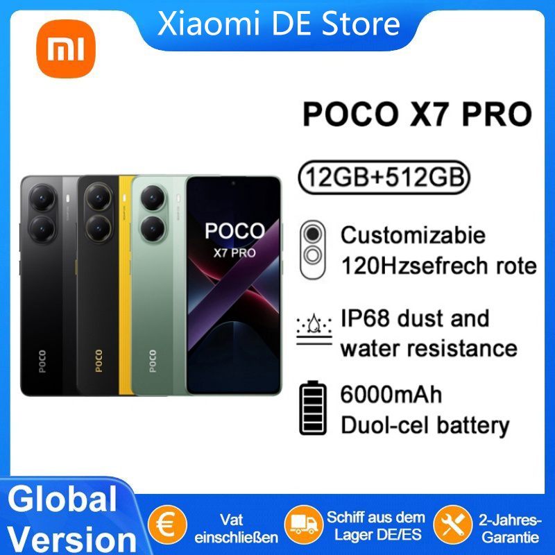 【Marca +】POCO X7 Pro Smartphone Dimensity 8400-Ultra 6000mAh 90W HyperCharge Pantalla AMOLED de 6,67" NFC Xiaomi HyperOS 2