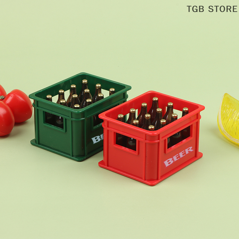ドールハウスミニビールドリンク、バーボックス、キッチンデコレーション玩具、1:12