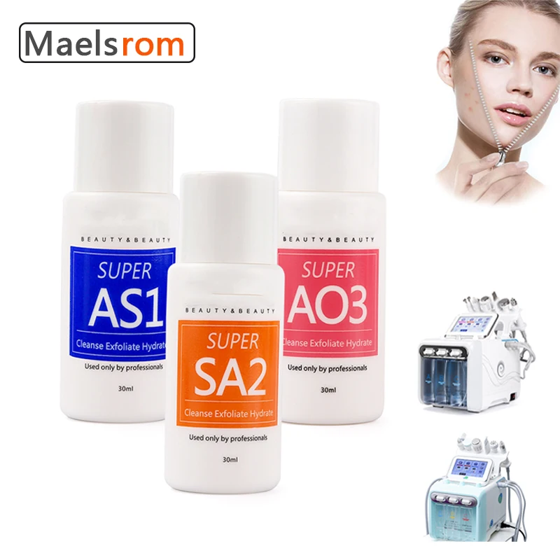 AS1 SA2 AO3 30Ml Cao Tập Trung Giải Pháp Dưỡng Chất Lỏng Cho Hydra Dermabrasion Máy Làm Đẹp Da Làm Sạch Sâu Chăm Sóc Da