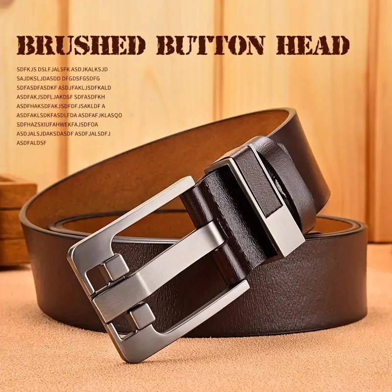 Cuoio genuino per gli uomini di alta qualità fibbia jeans cowskin cinture casual affari cowboy cintura maschile stilista 2024nuovo