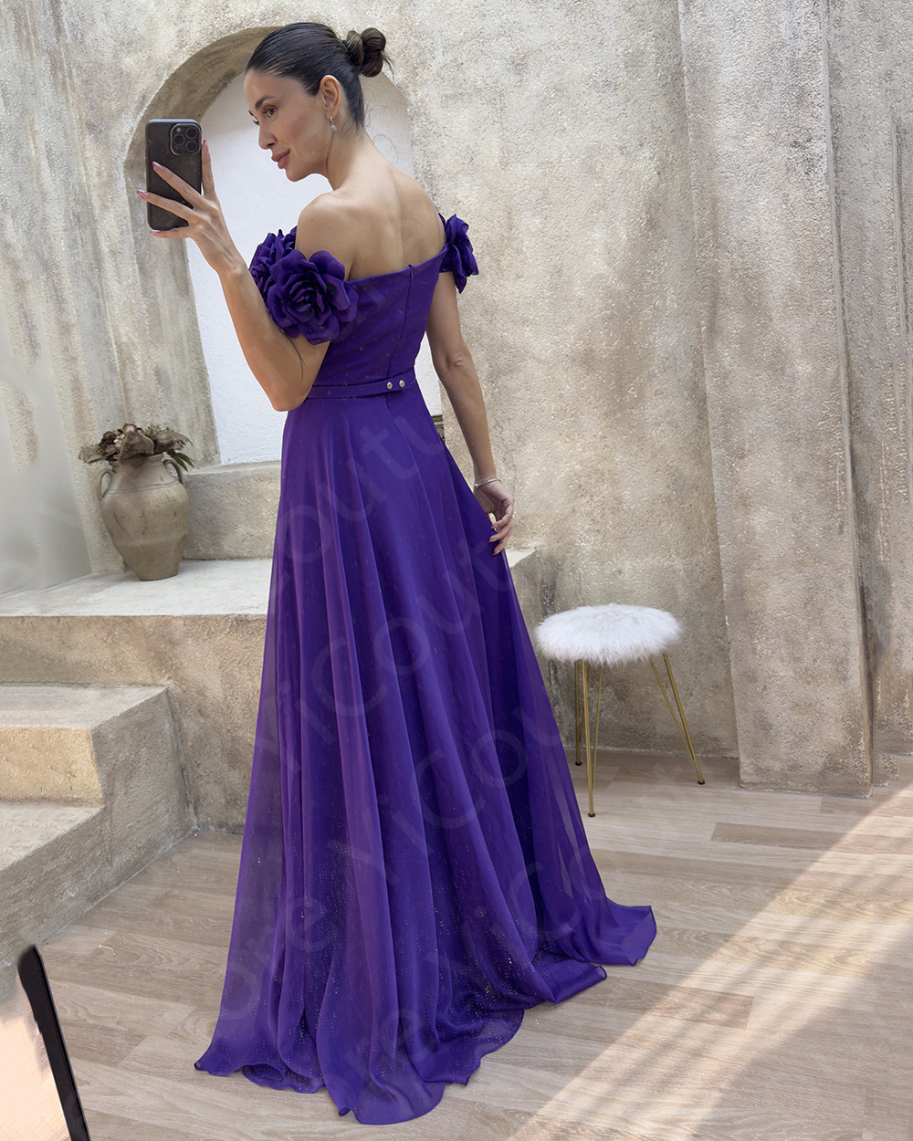 Customized Pink Evening Dresses Side Slit Prom Gowns Off Shoulder Strapless Flowers Wedding Party Dresses with Belt Sweep Train