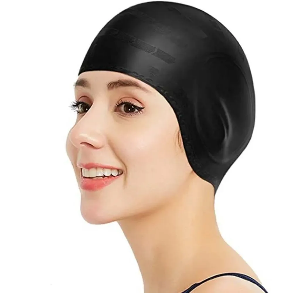 Gorro de natación impermeable: alta elasticidad, protección para los oídos, gorro de buceo de silicona para mayor comodidad y durabilidad