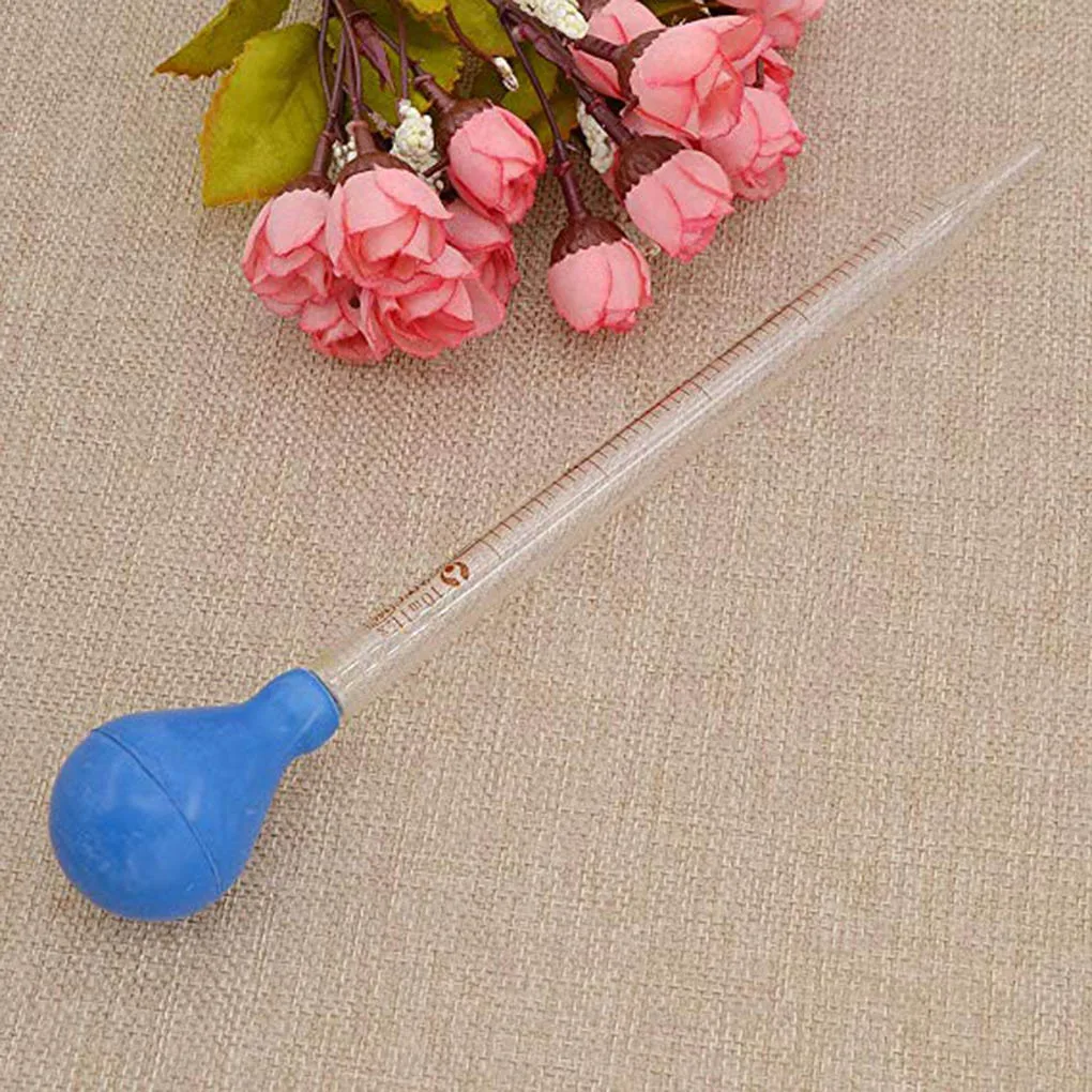 10Ml Kính Quy Mô Đường Ống Nhỏ Giọt Pipet Phòng Ly Đá Thả Pipet Xanh Dương Đầu Cao Su Pipettors