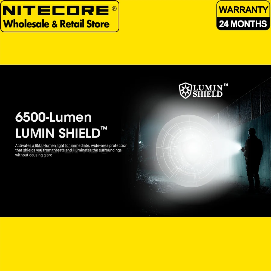 Tactical Search Light NITECORE EDC29 6500 Lumens Ultra Slim High Performance EDC Flashlight Built-in 2500mAh Li-ion Battery