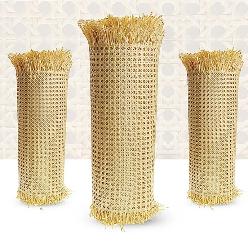 Rollo de correas de mimbre de vinilo de 20-40-45-50cm, hoja de mimbre de caña para silla, mesa, muebles, Material de reparación, creatividad, tejido DIY