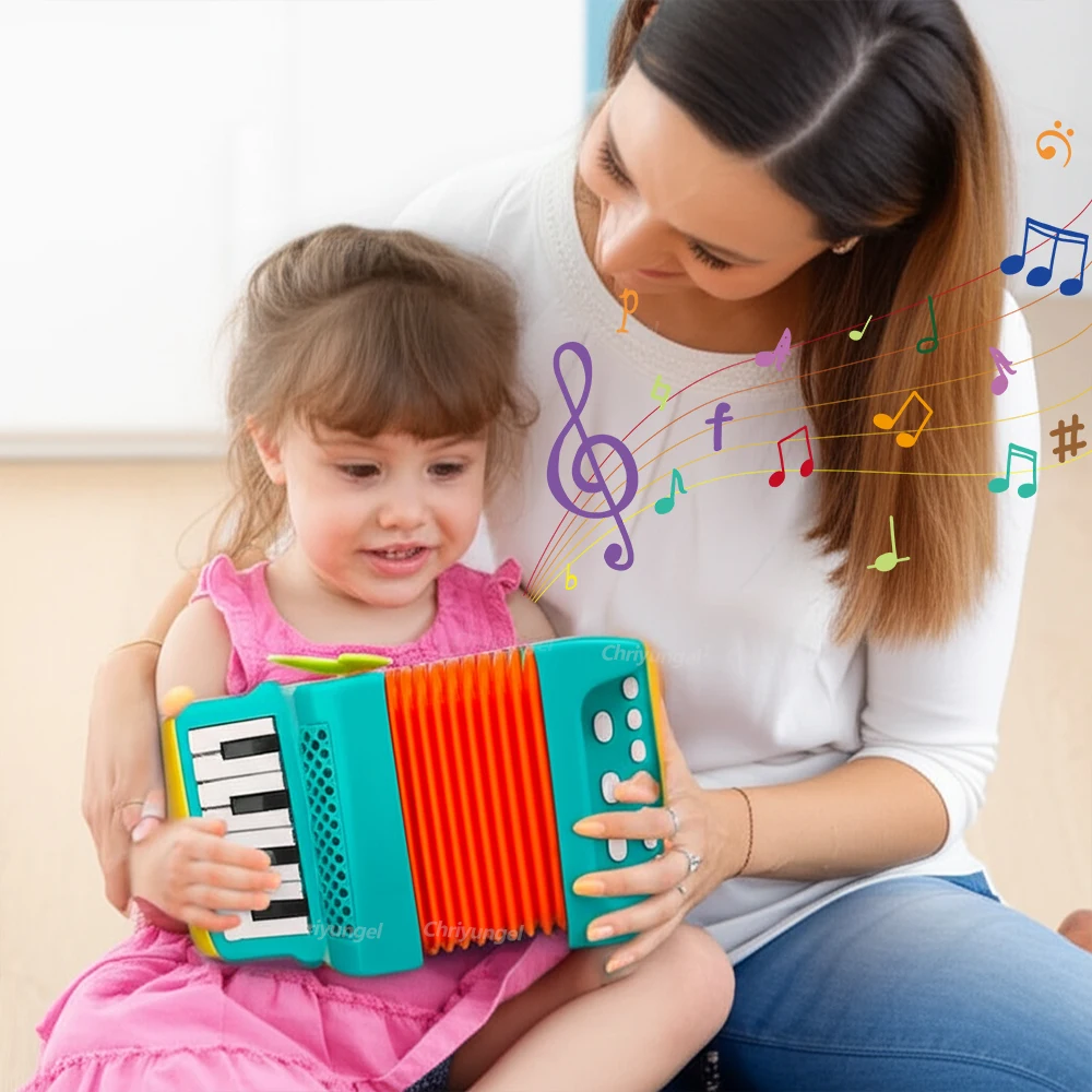 Accordeonspeelgoed voor peuters Muziekinstrument Educatief speelgoed Kindermuziekinteresse Ontwikkeling Cadeaus voor kinderen Jongens Meisjes