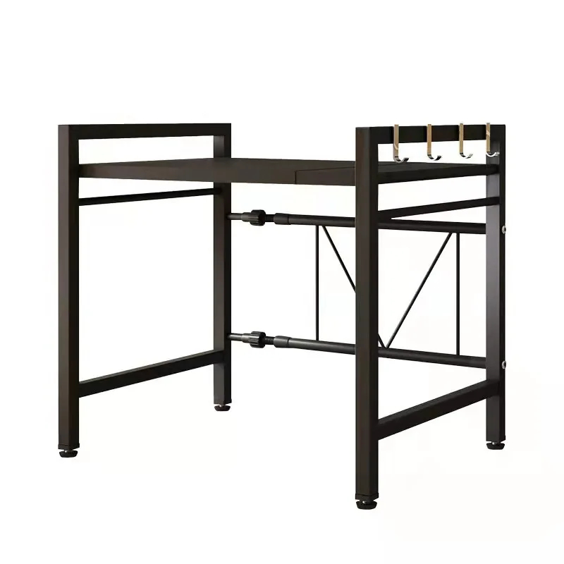 Estante de cocina escalable para horno microondas, estante de almacenamiento de especias independiente, soporte de Metal desmontable ajustable para almacenamiento de cocina