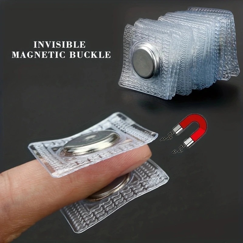 2 pares de botões de pressão magnéticos ocultos invisíveis, acessórios diy para sobretudo, bolsa, vestuário, scrapbooking