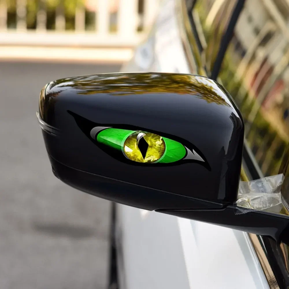 2 uds motocicleta 3D estéreo reflectante ojos de gato pegatina creativa espejo retrovisor calcomanía para motocicleta coche Auto decoración pegatinas