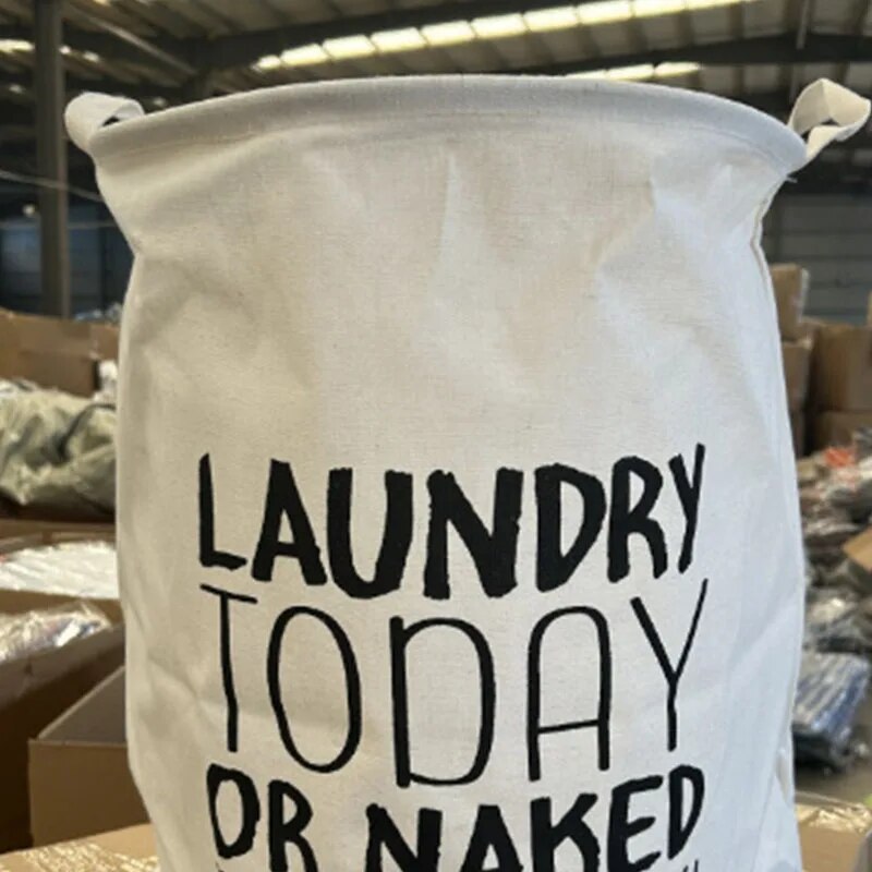 【Vendas quentes】 Cesta de roupas sujas cesta de armazenamento dobrável de tecido balde de armazenamento de roupas sujas de algodão e linho