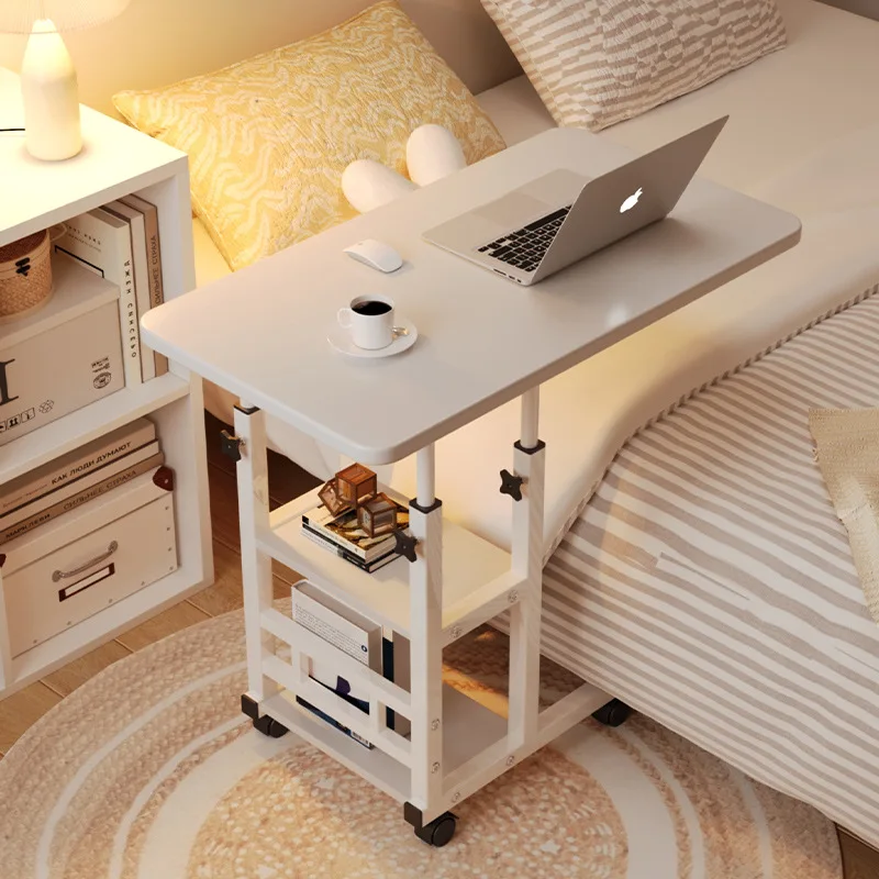 Mobile Lifting Bedside Table Laptop Computer Standing Desk Bedroom Home Student Desk Bed Table Laptop Table  높이조절 사이드 이동식 테이블