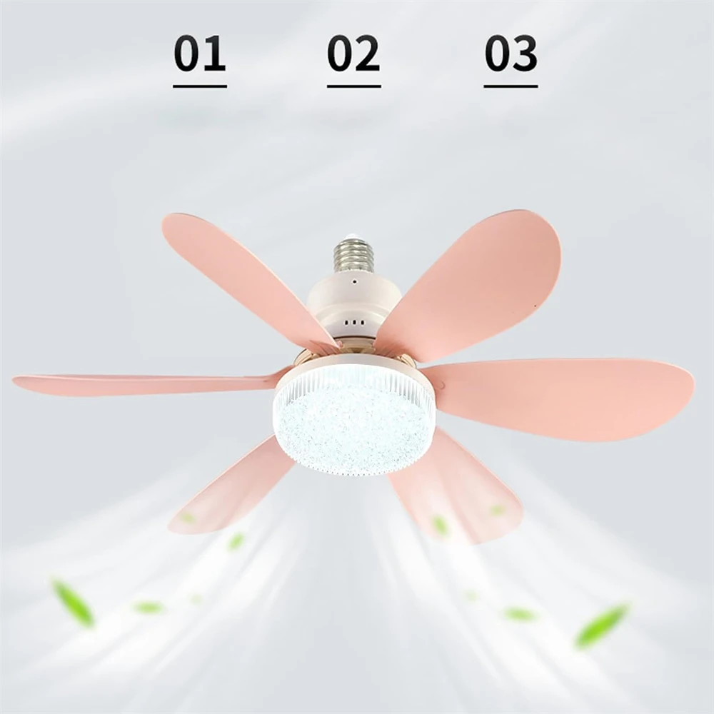 Ventilador de techo Led E27, luz regulable, temperatura de Color, montaje en techo moderno, Control remoto inteligente