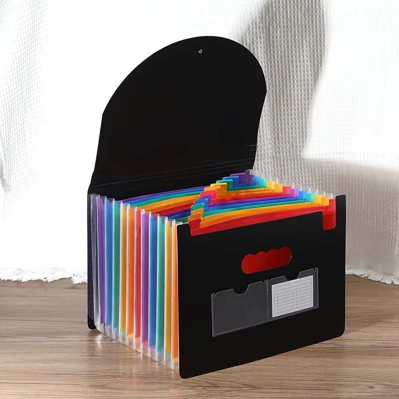 Teczka harmonijkowa z 13/25 kieszeniami, rozszerzana teczka, organizer, przenośny, kolorowy segregator na dokumenty/rachunki/kwitki/papier