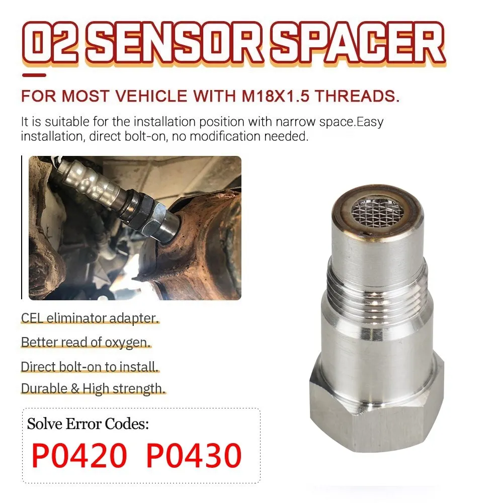Conector Universal para Sensor de O2-Oxygen de coche, adaptador interno M18x1.5 Bung P0420 P0430 para todoterreno