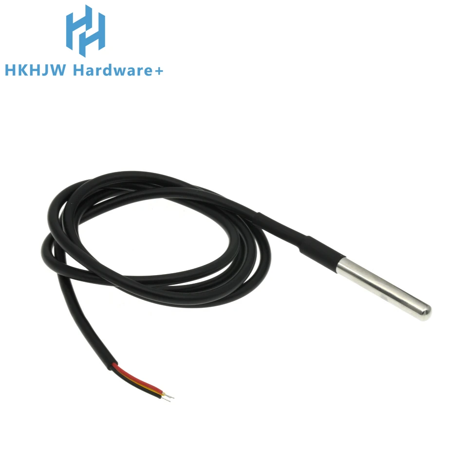 1/10PCS DS18B20 Waterproof Thread Temperature Probe Temperature Sensor Stainless Steel Package 1/2/3/5/10Meter For Arduino