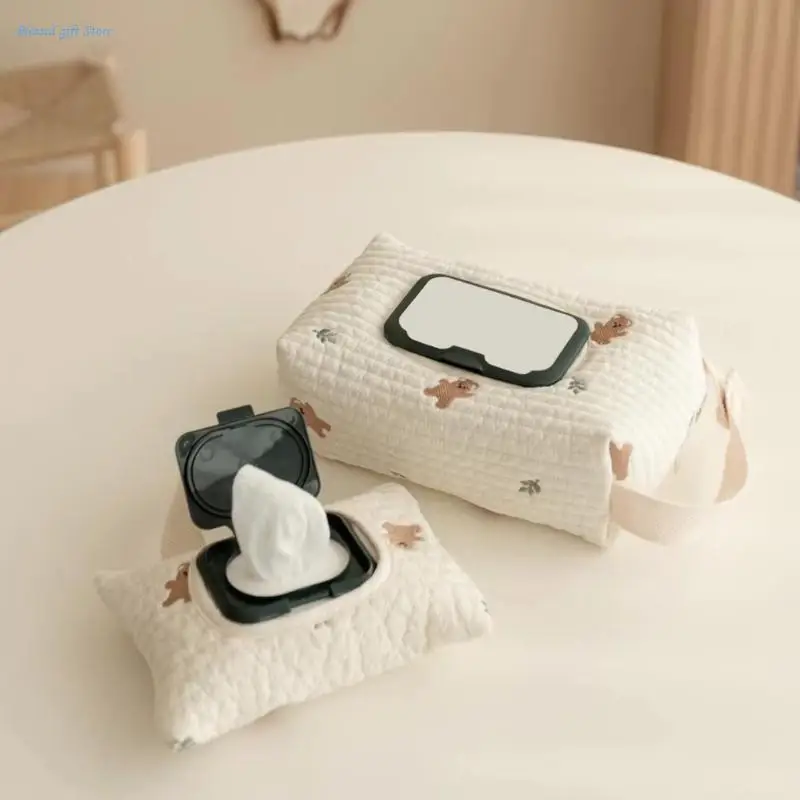 Hộp khăn ướt, túi đựng khăn giấy mềm và bông Túi đựng khăn giấy tái sử dụng cho bé