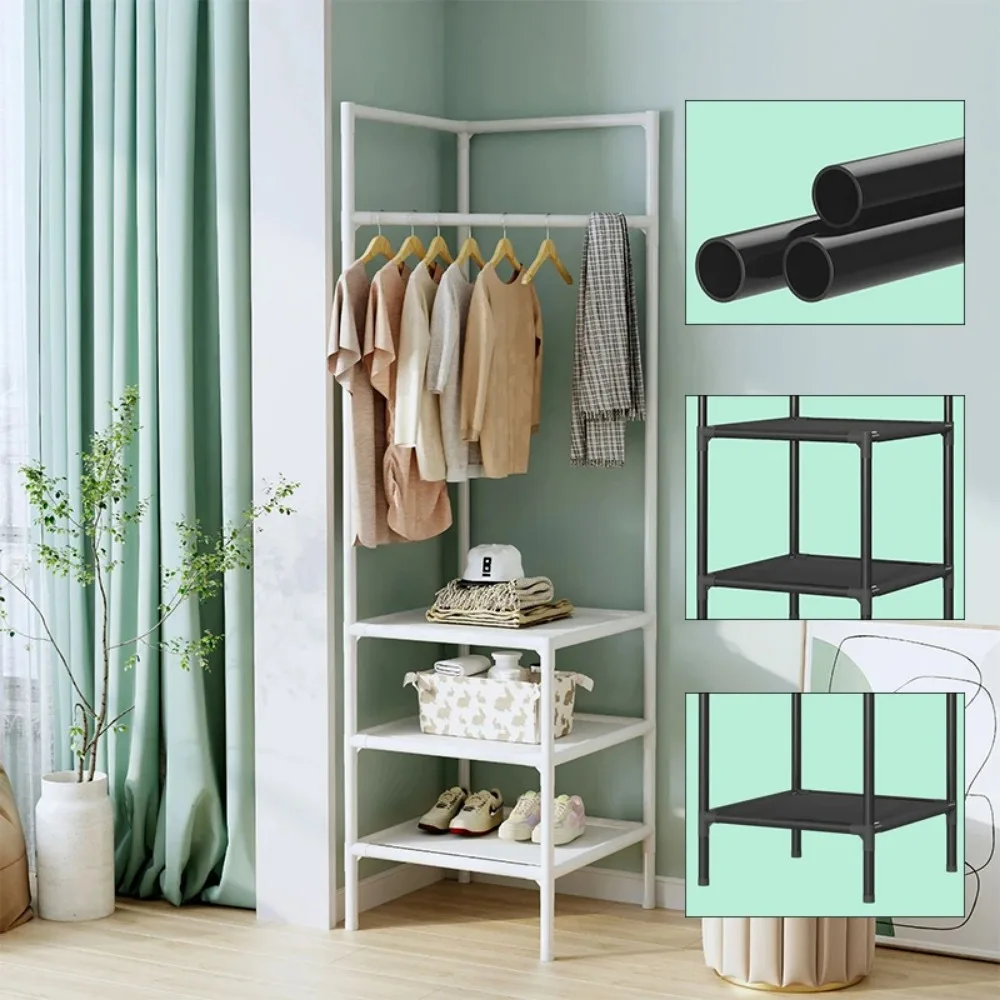 Ecke Kleidung Und Hut Rack Haushalt Boden Zu Decke Schlafzimmer Kopfteil Lagerung Regale Wohnzimmer Kleinigkeiten Lagerung Kleiderbügel