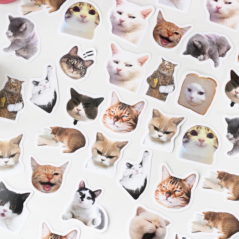 46 ピース/バッグ、猫ステッカー、スーツケーススケートボード荷物ラップトップ電話 Diy Sticke 装飾文具学用品おもちゃ