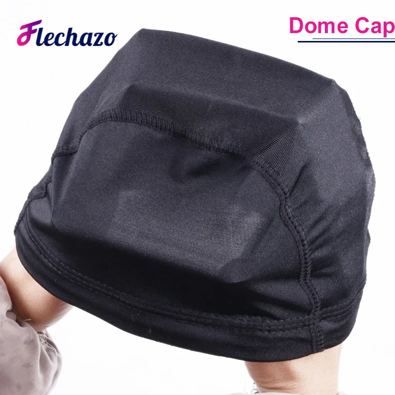 Gorro de peluca de cúpula duradero para mujer, gorro de malla transpirable para hacer pelucas, gorro tejido negro, gorros de peluca elásticos para mujer S M L, 5 uds.