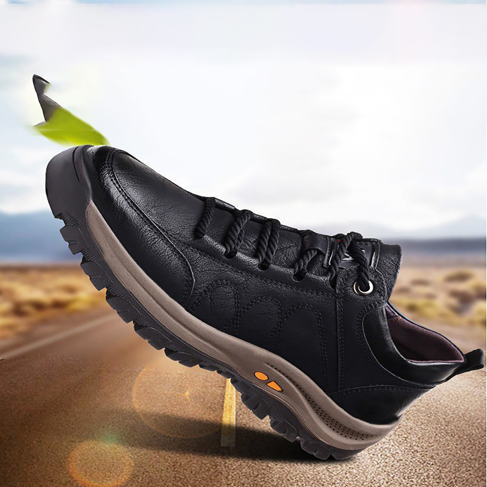 Herren Schnürschuhe Wanderschuhe tragen widerstands fähige leichte Lederschuhe für Bergsteiger camping