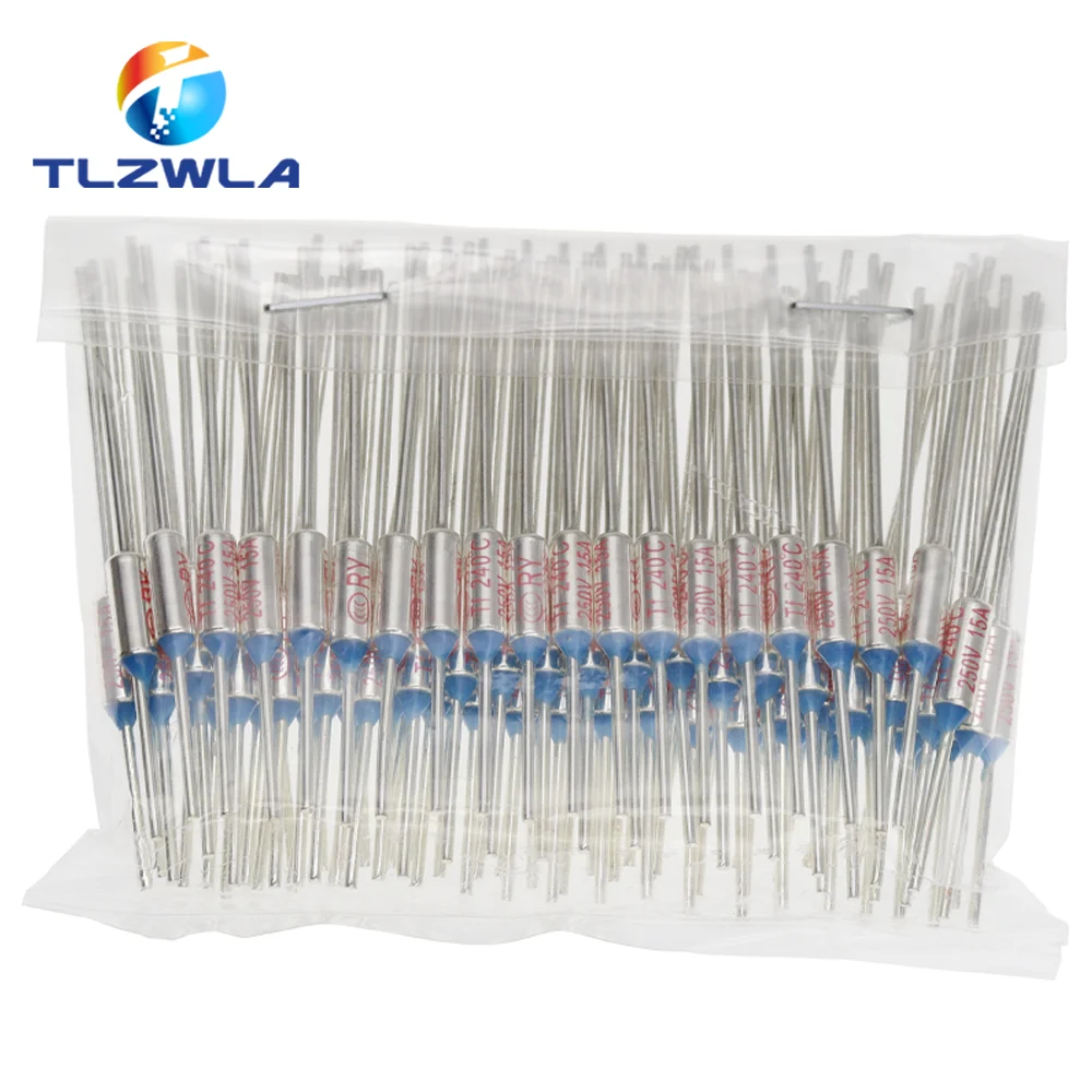 10 Chiếc Nhiệt Độ Ry 10A 15A 250V Tf Cầu Chì Nhiệt 65C 85C 100C 105C 110C 120C 130C 152C 165C 172C 185C 192C 200C 216C 240C 280C