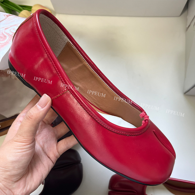 IPPEUM Туфли Tabis, черные балетки на плоской подошве, женские туфли Мэри Джейн с разрезом, большие размеры 44, модельные лоферы, балетки Zapato Mujer