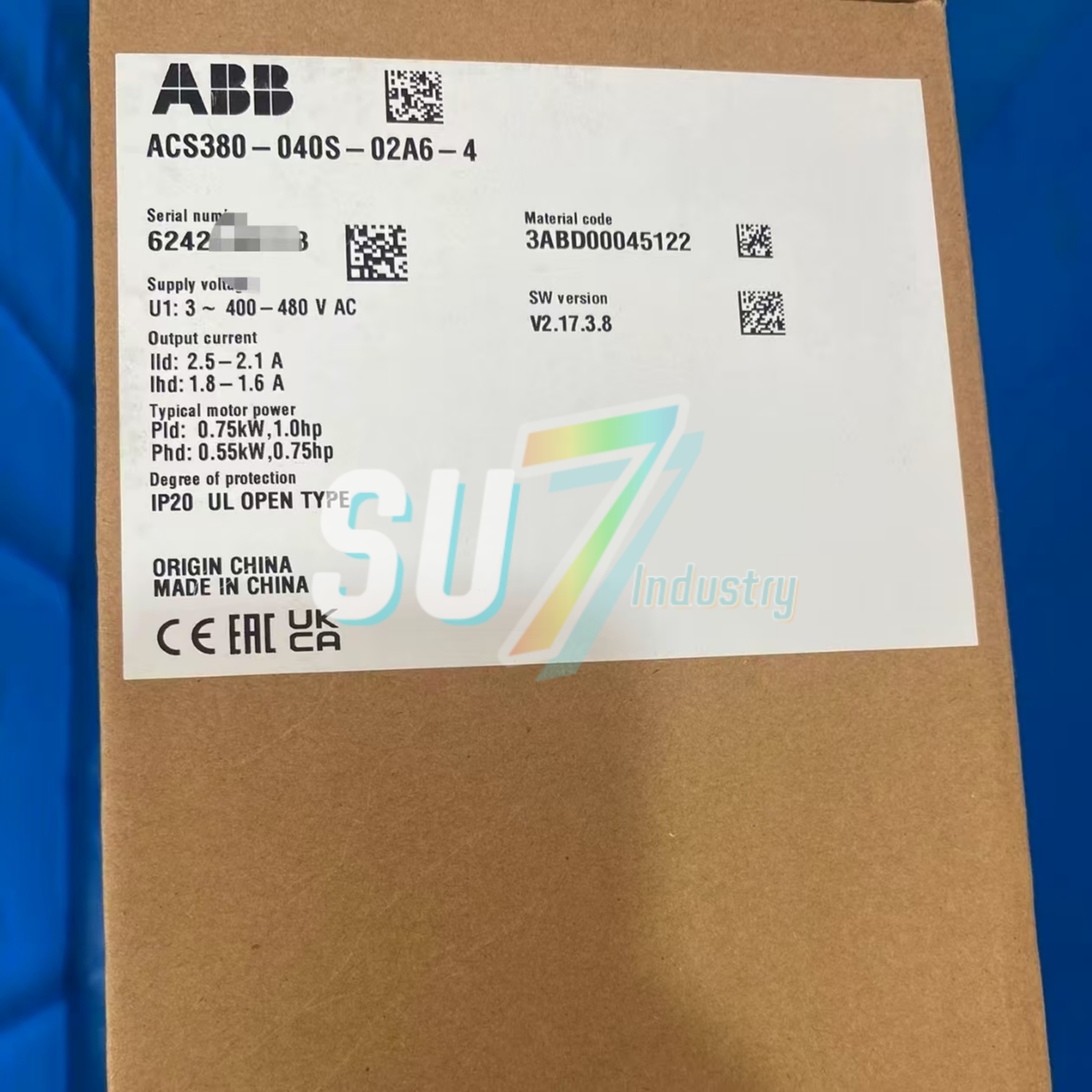 ACS380-040S-02A6-4    ACS380-040S-09A4-4     Frequency Converter   New In warehouse