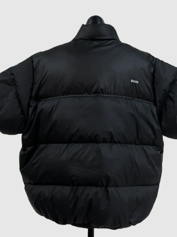 Luxurious Short Sleeve Double-Sided Wear Loose Embroidered Jacket Street Sle High Collar Double-Breasted Winter Outerwear