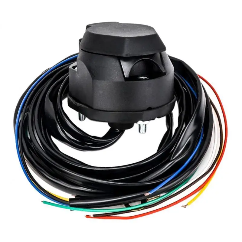 Enchufe y enchufe de remolque de 7 pines con cable de extensión, conector de 1,5 m, accesorios para camiones, remolque