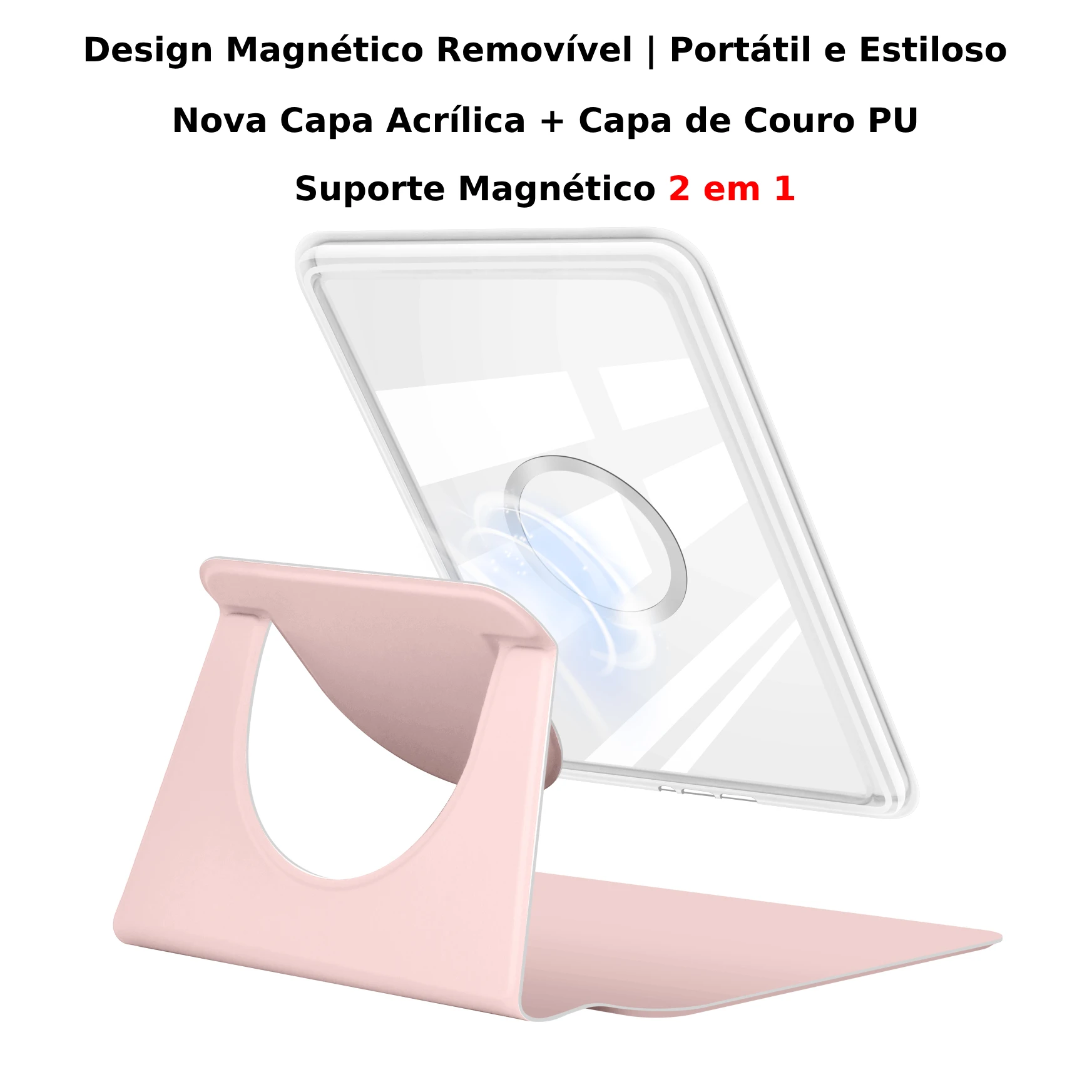 Para Kindle Paperwhite 12a geração Case Colorsoft Signature Edition 7" 2024 360 °   Suporte magnético removível 2 em 1 com rotação SA568B