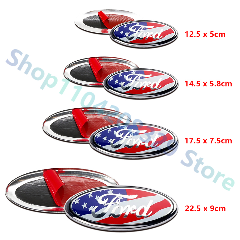 Emblema de rejilla delantera de coche, insignia con logotipo de maletero trasero, accesorios adhesivos para Ford Focus mk2 mk3 Fiesta mk7 Ranger Mondeo mk4 S-MAX Kuga
