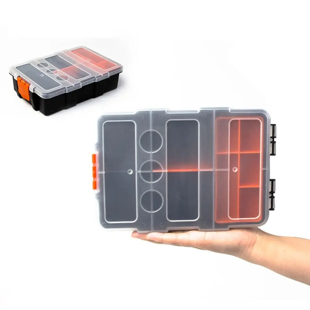 Portable Multi-Grid Metal Parts Repair Tool Box Hardware Tool Screw Storage Box Parts Toolbox