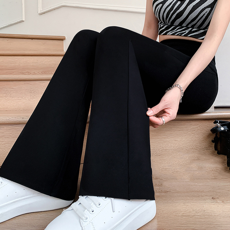 Pantaloni svasati da donna Pantaloni svasati sexy solidi a vita alta solidi Pantaloni svasati di squalo moda casual streetwear Leggings skinny elastici per il sollevamento del sedere