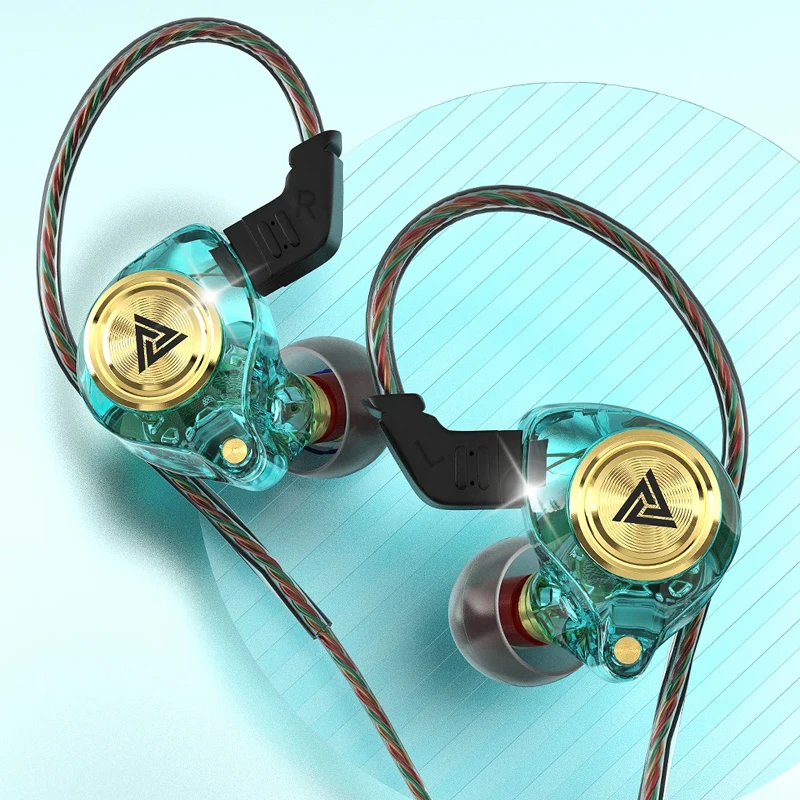Auricolare HiFi originale QKZ AK3 FiLe Cuffie cablate da 3,5 mm con microfono Auricolari stereo per bassi Cuffie sportive per musica per smartphone