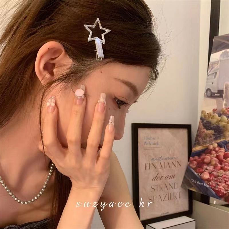 4/24 Stuks Zilver Y2k Haar Clips Voor Vrouwen Elegante Metalen Eendenbek Clip Gilrs Haarspelden Pony Kant Haarspeldjes meisjes Haar Accessoires