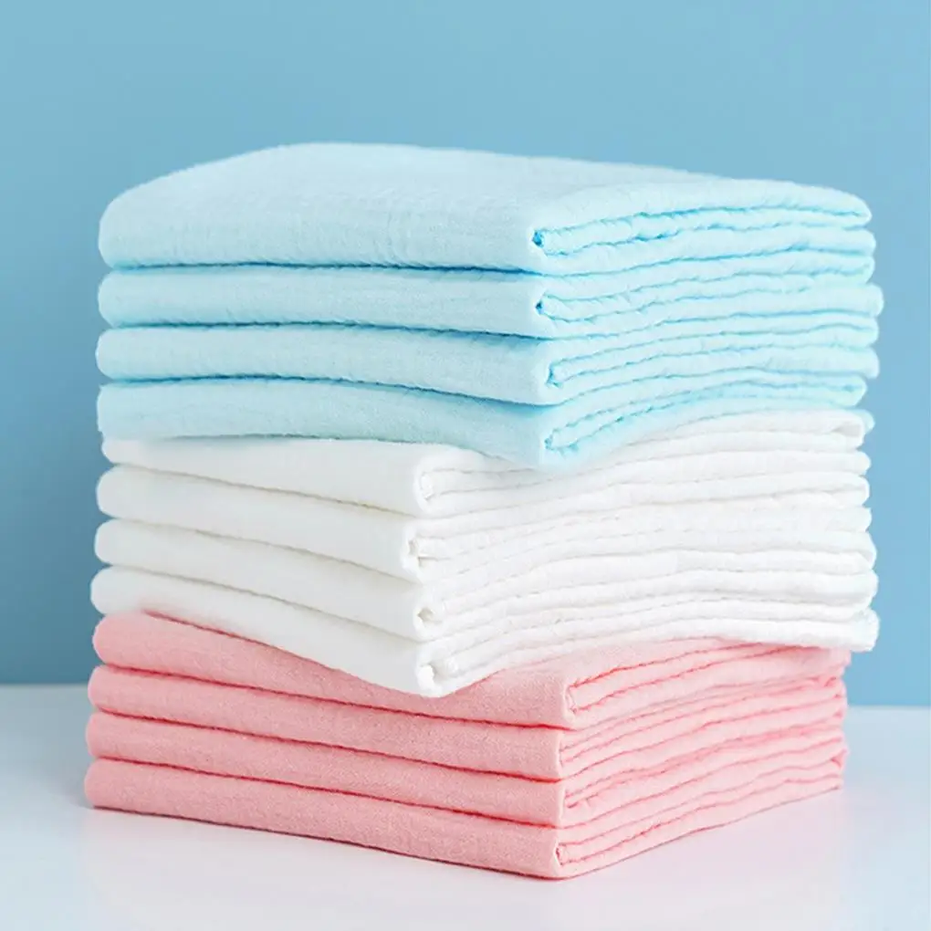 Fraldas de gaze para bebês 100% algodão, 10 peças, para troca de fraldas de bebê recém-nascido, 43x45cm, lavável, reutilizável, camada dupla, toalhas macias para bebês